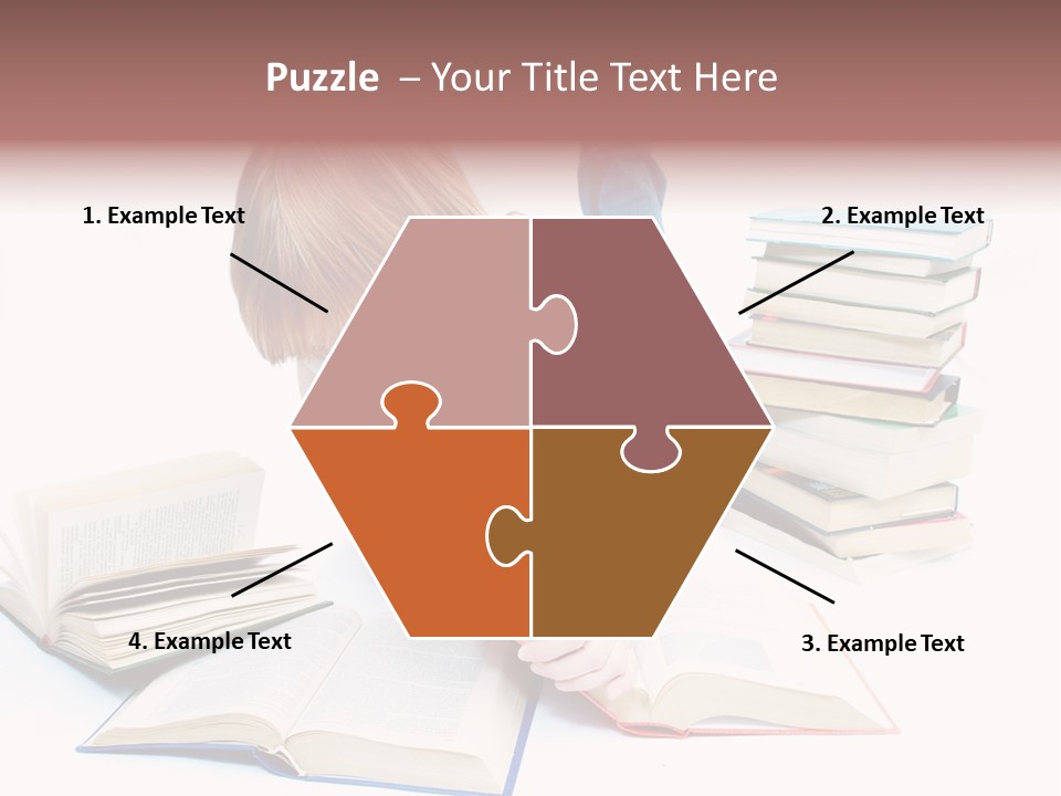 Over Girl Red PowerPoint Template