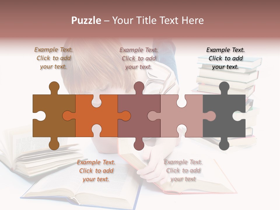 Over Girl Red PowerPoint Template