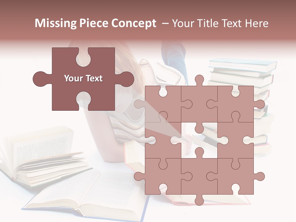 Over Girl Red PowerPoint Template