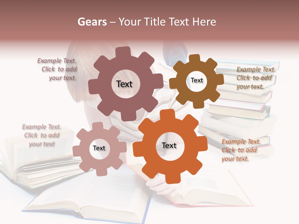 Over Girl Red PowerPoint Template