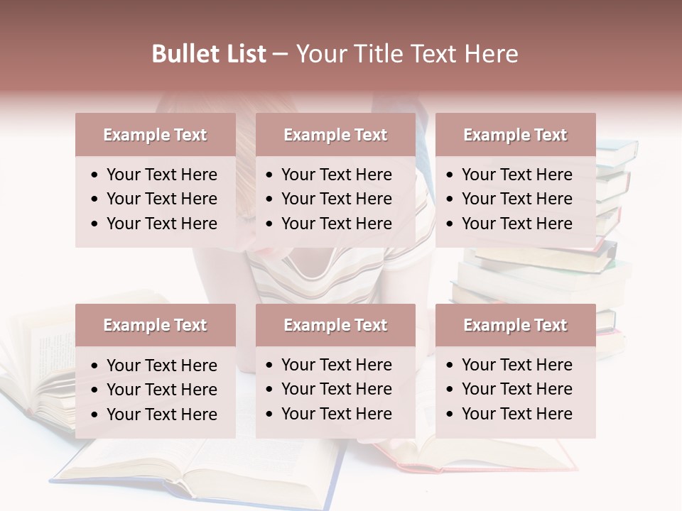 Over Girl Red PowerPoint Template