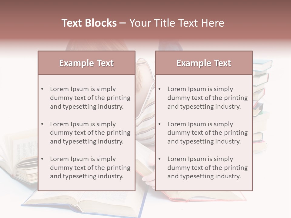 Over Girl Red PowerPoint Template