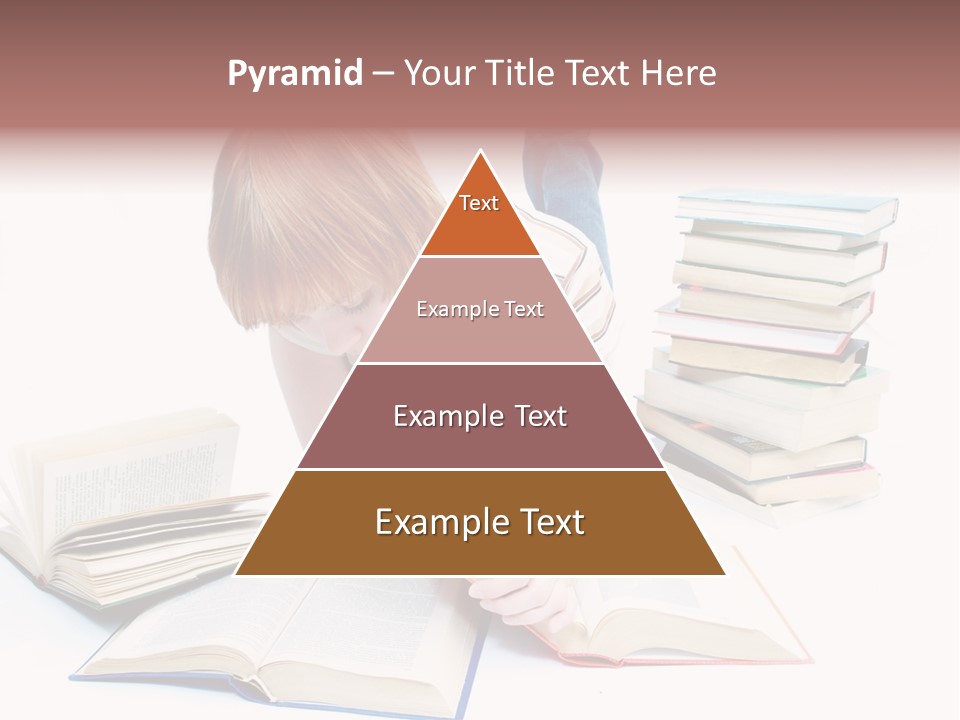 Over Girl Red PowerPoint Template