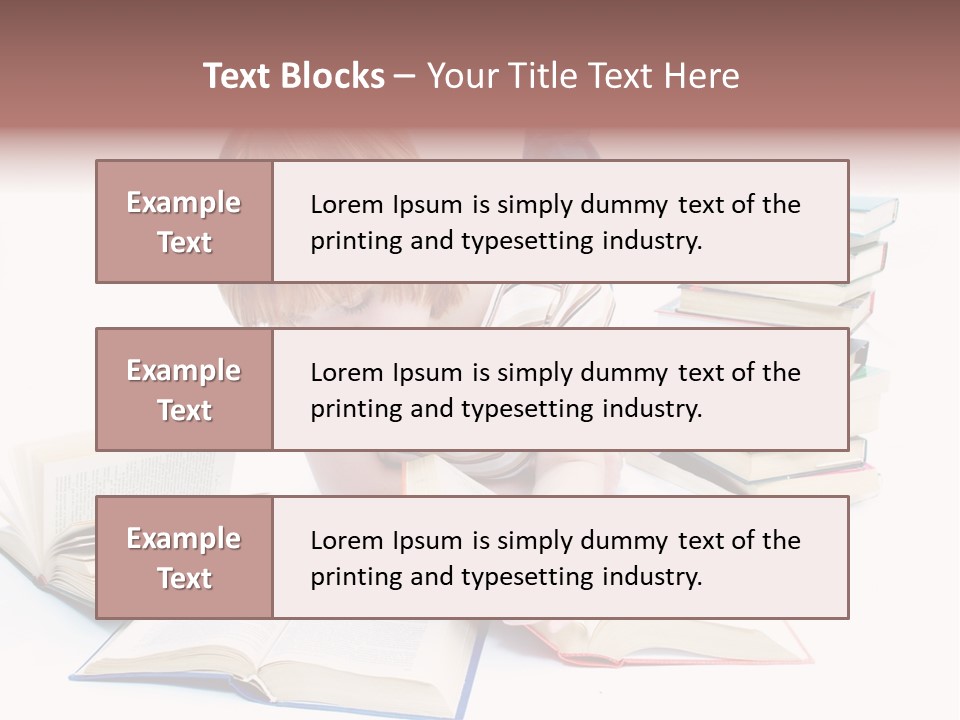 Over Girl Red PowerPoint Template