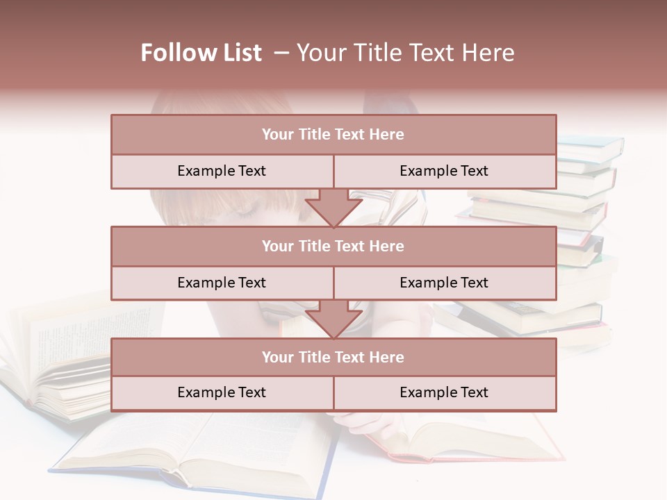 Over Girl Red PowerPoint Template