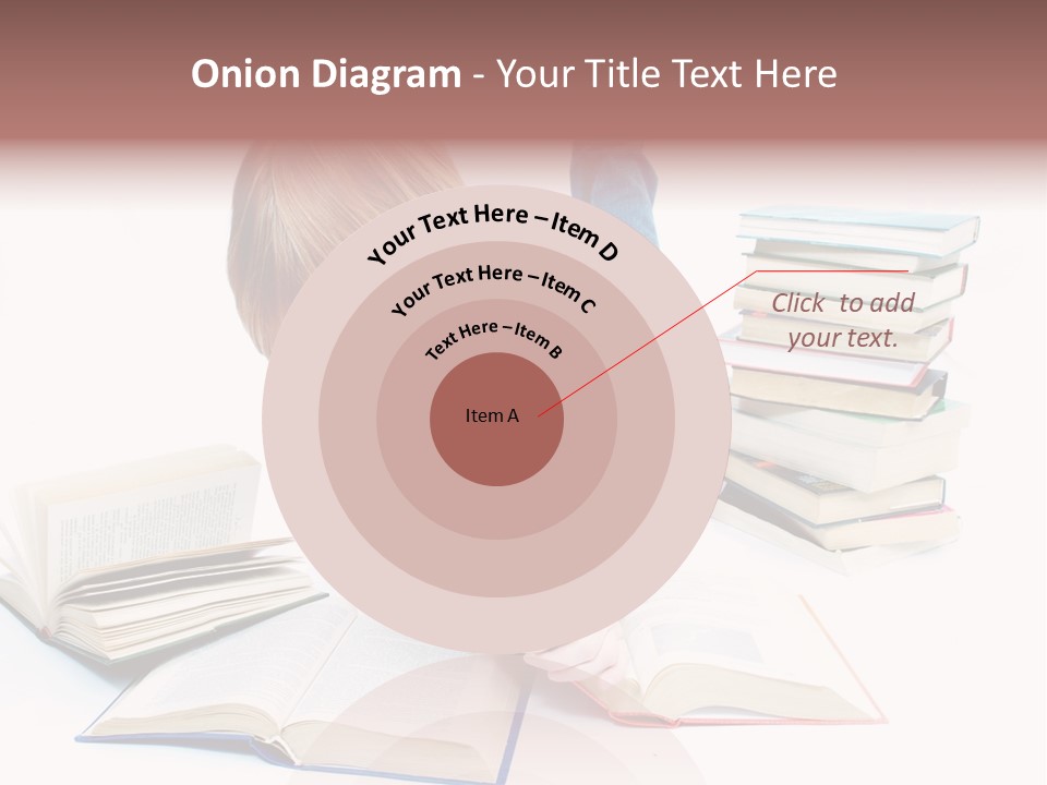 Over Girl Red PowerPoint Template