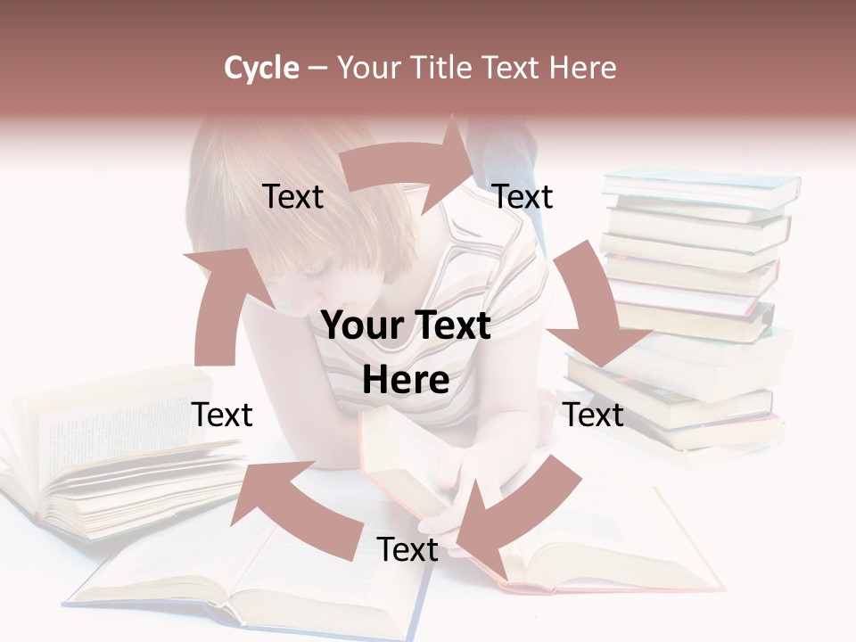 Over Girl Red PowerPoint Template