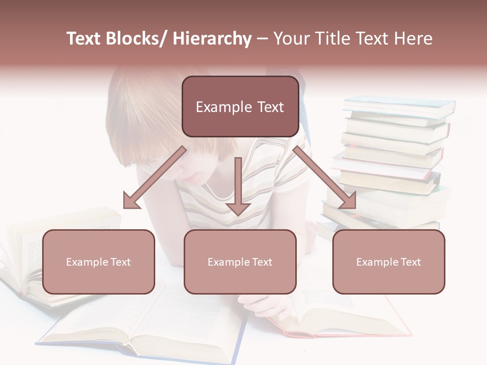 Over Girl Red PowerPoint Template