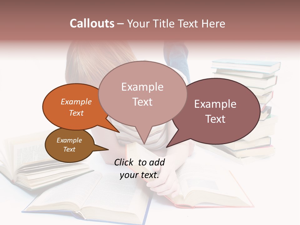 Over Girl Red PowerPoint Template