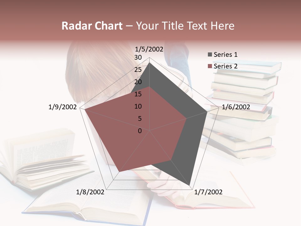 Over Girl Red PowerPoint Template