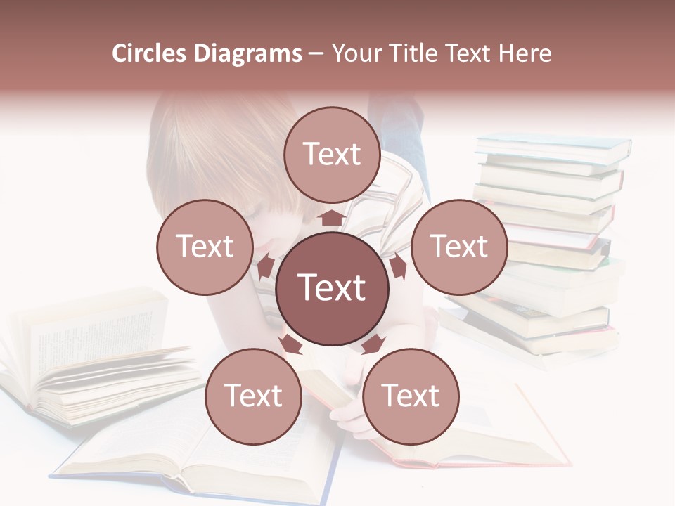 Over Girl Red PowerPoint Template