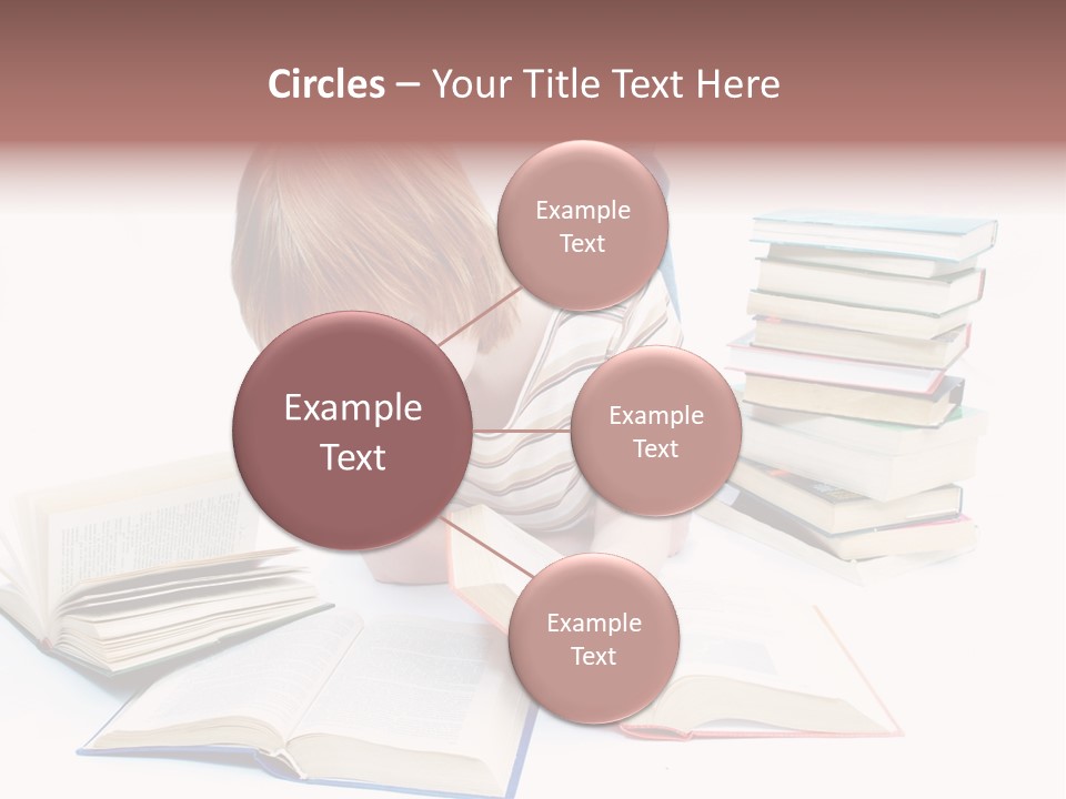 Over Girl Red PowerPoint Template