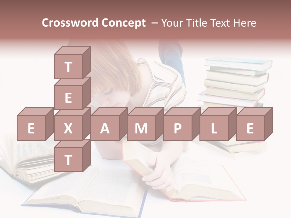 Over Girl Red PowerPoint Template