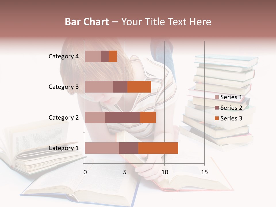 Over Girl Red PowerPoint Template