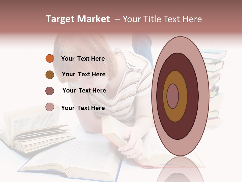 Over Girl Red PowerPoint Template