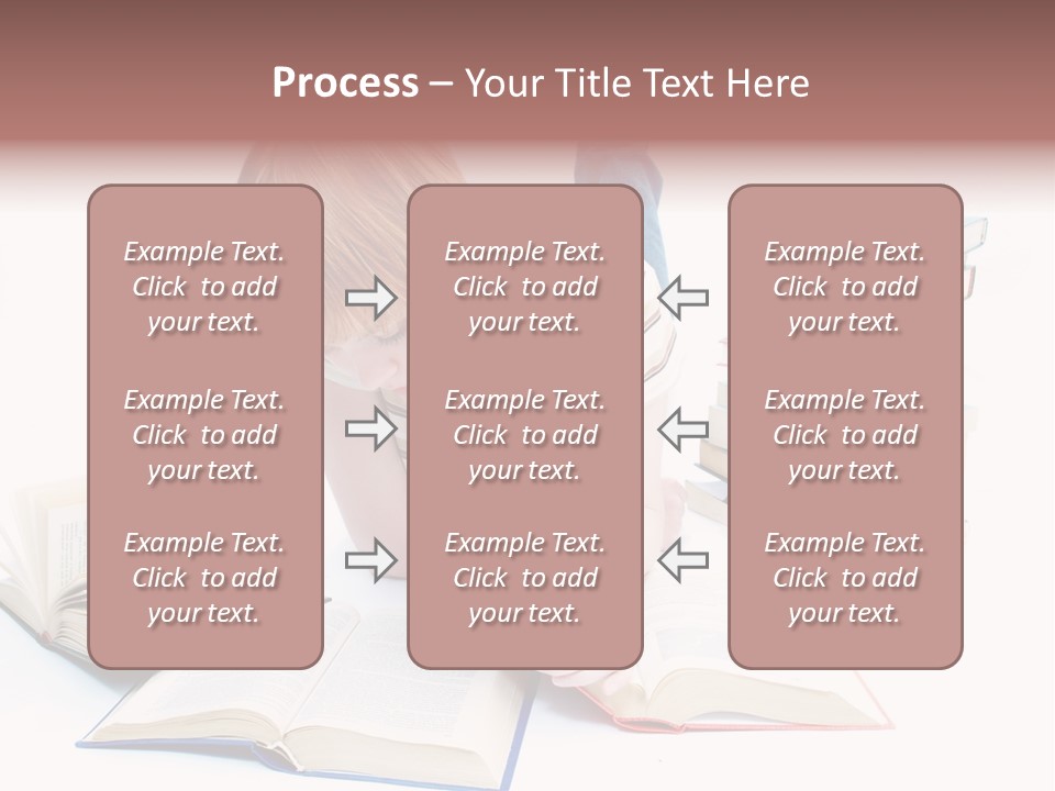 Over Girl Red PowerPoint Template