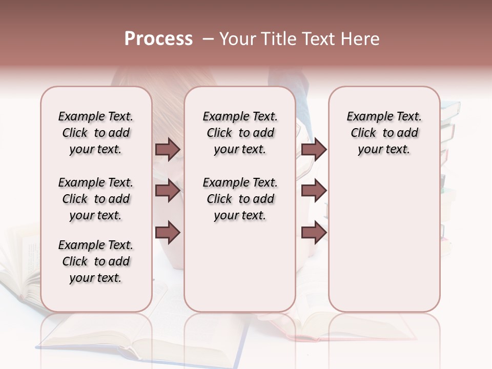 Over Girl Red PowerPoint Template