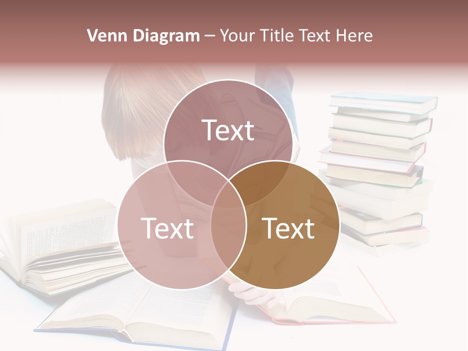 Over Girl Red PowerPoint Template