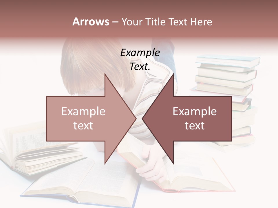 Over Girl Red PowerPoint Template