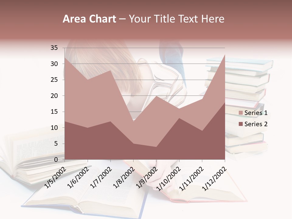 Over Girl Red PowerPoint Template