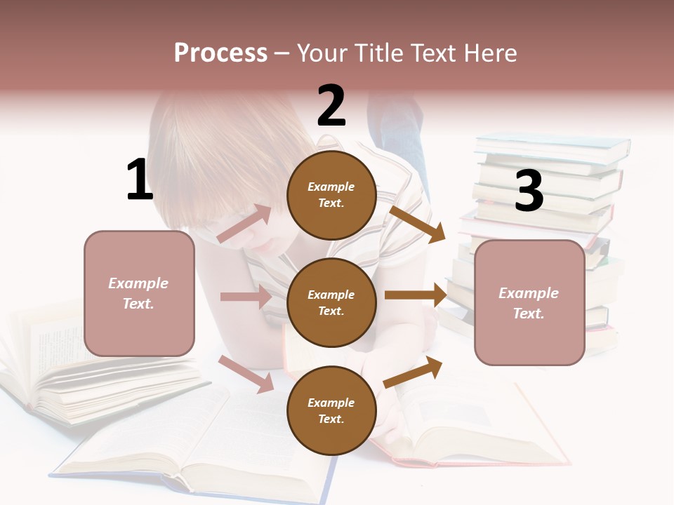 Over Girl Red PowerPoint Template