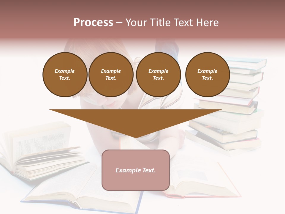 Over Girl Red PowerPoint Template