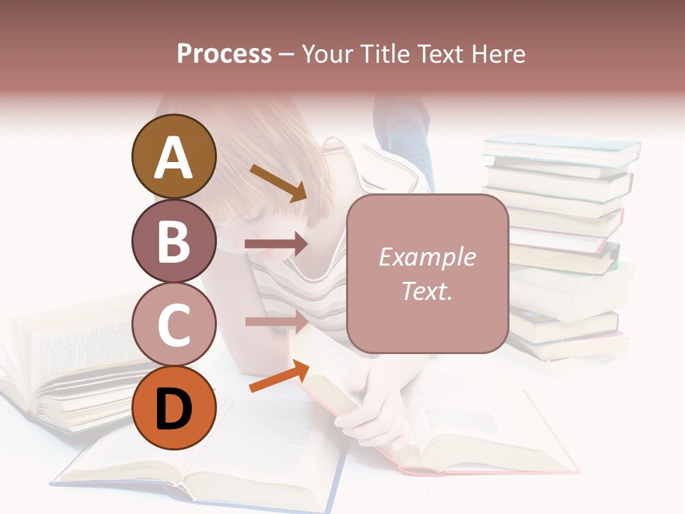 Over Girl Red PowerPoint Template