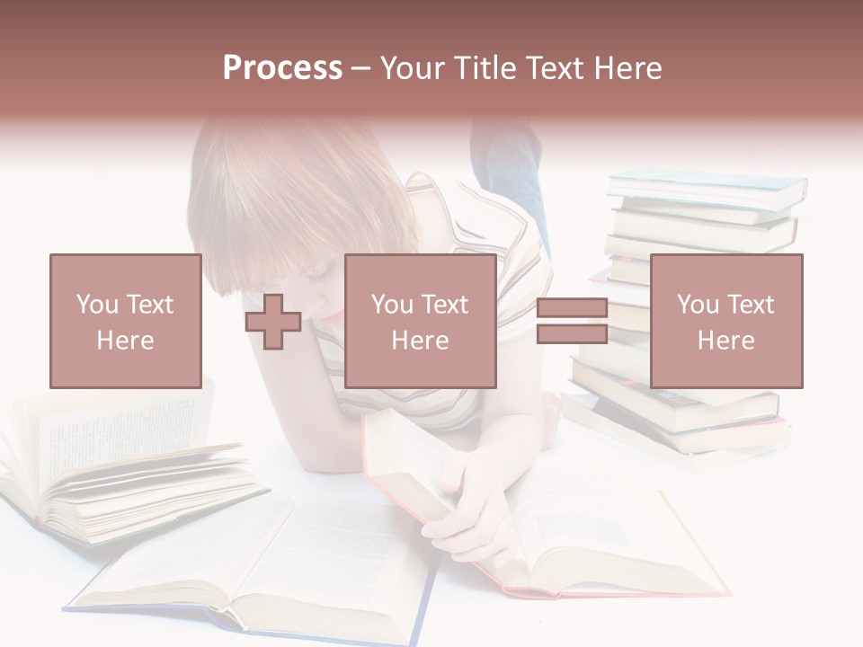 Over Girl Red PowerPoint Template