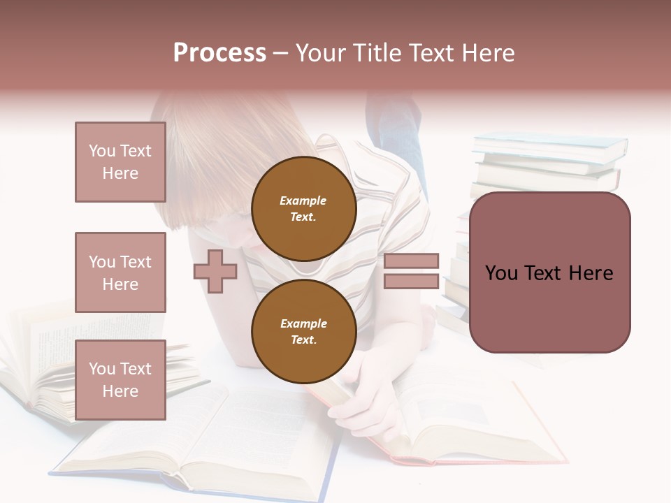 Over Girl Red PowerPoint Template