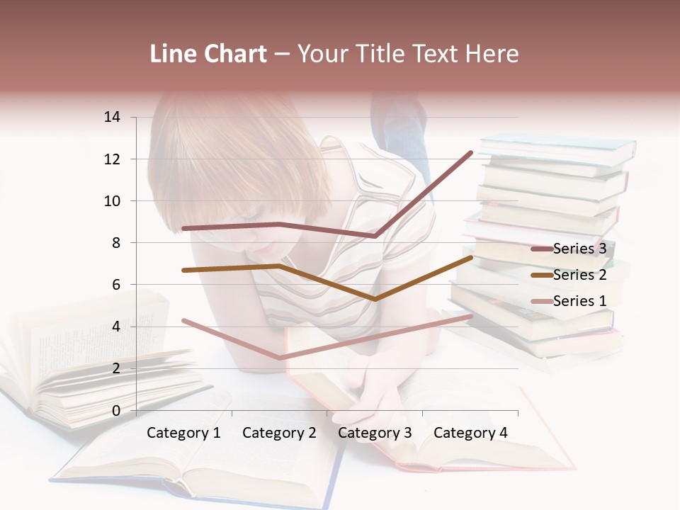 Over Girl Red PowerPoint Template