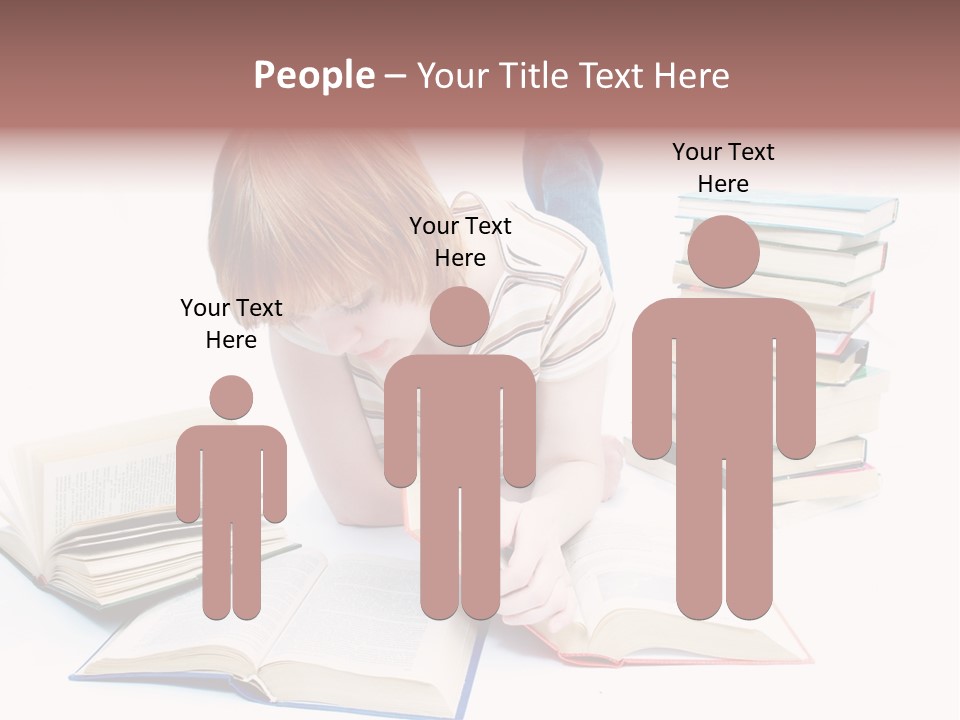 Over Girl Red PowerPoint Template