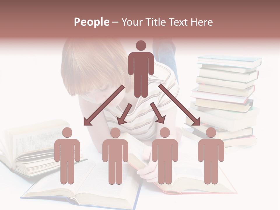 Over Girl Red PowerPoint Template