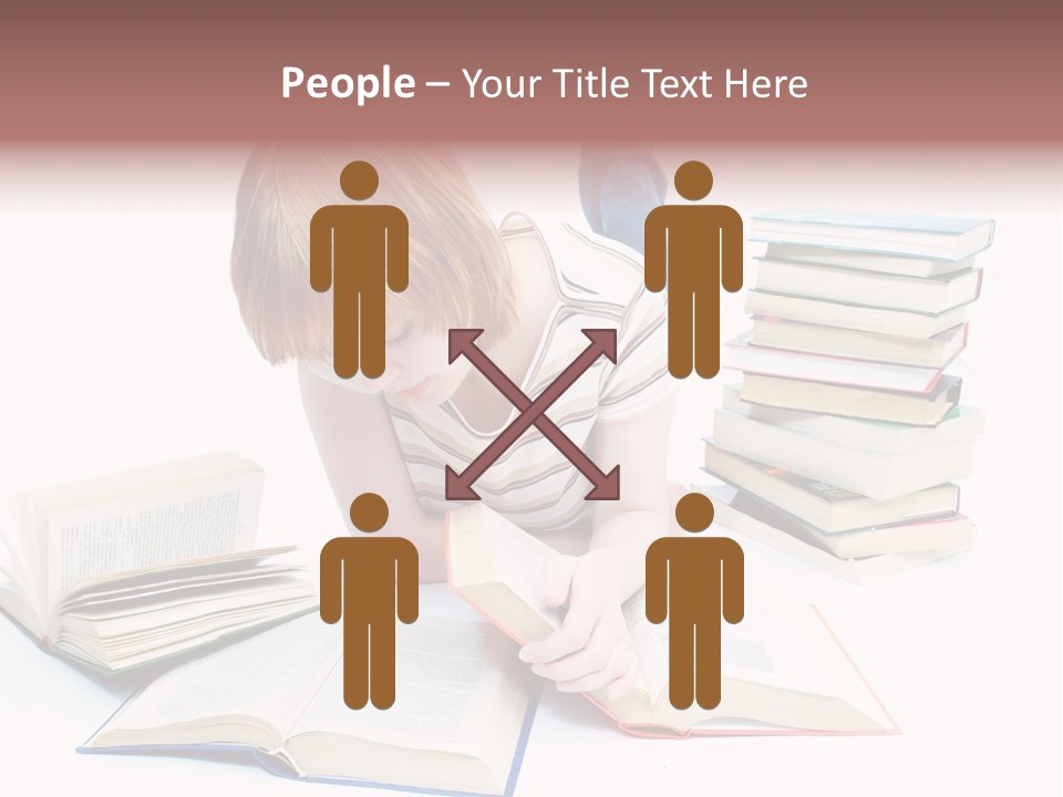 Over Girl Red PowerPoint Template