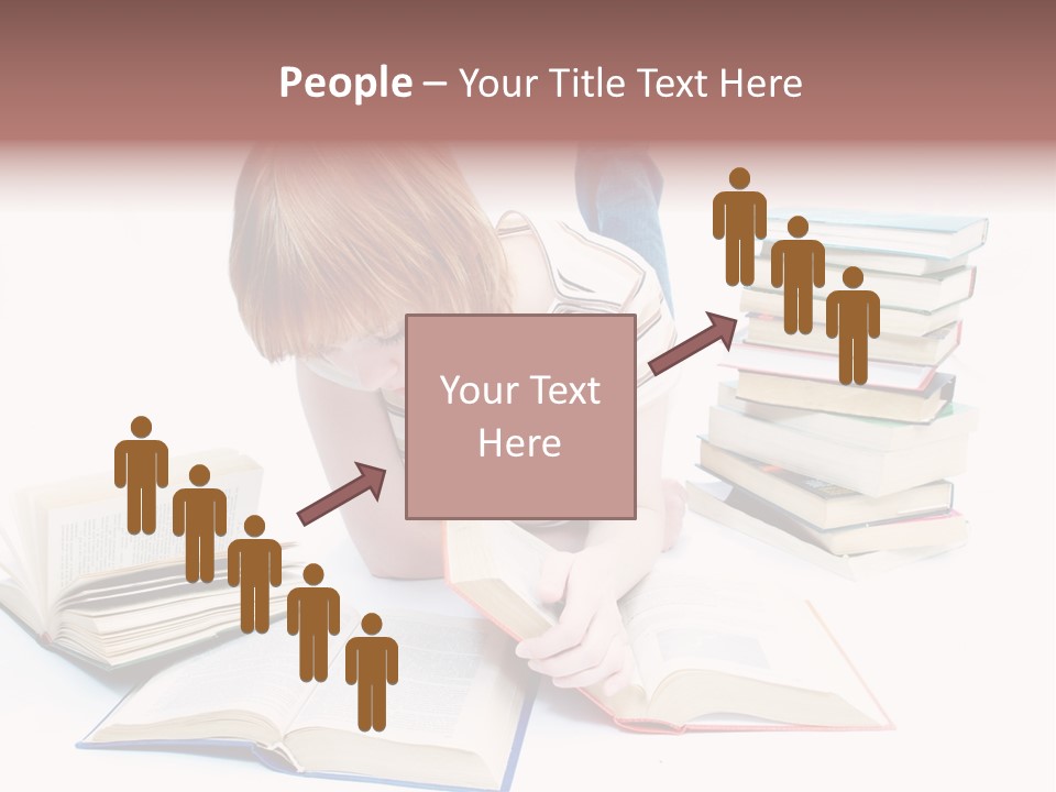 Over Girl Red PowerPoint Template