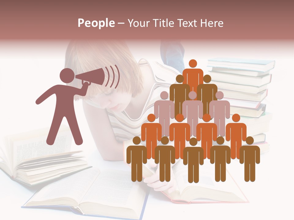 Over Girl Red PowerPoint Template