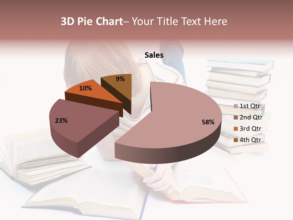 Over Girl Red PowerPoint Template