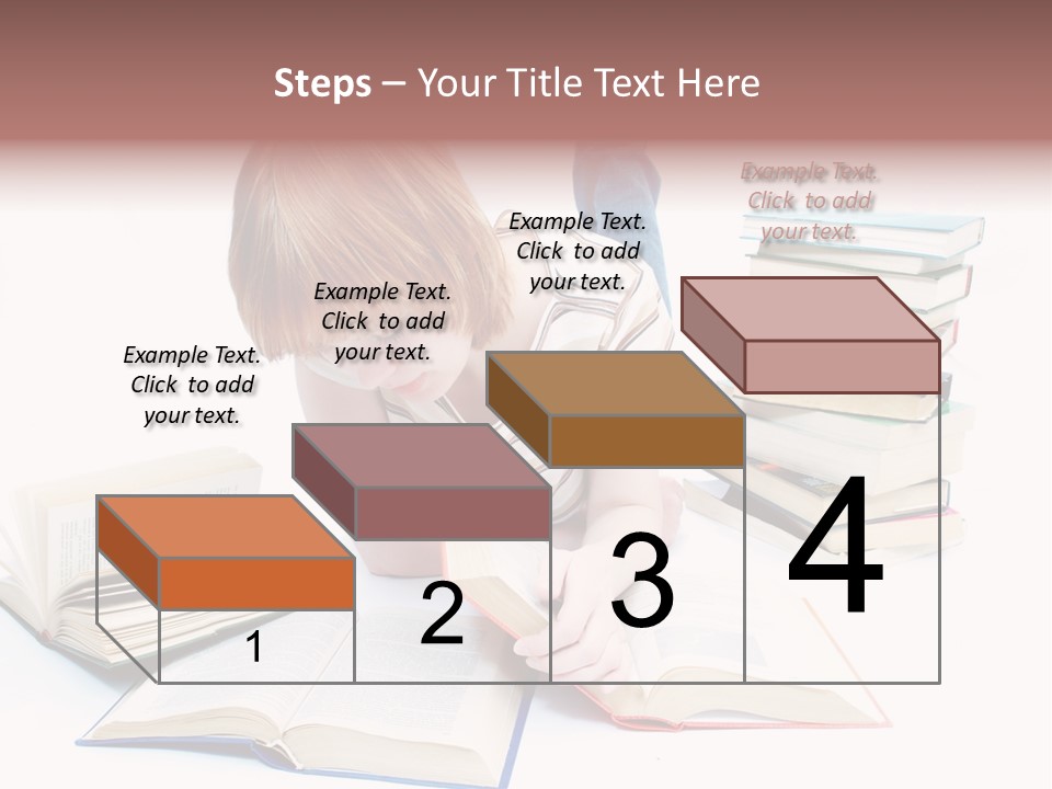 Over Girl Red PowerPoint Template