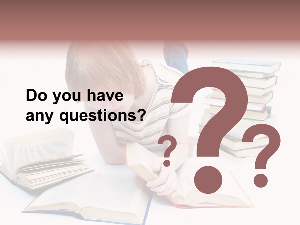 Over Girl Red PowerPoint Template