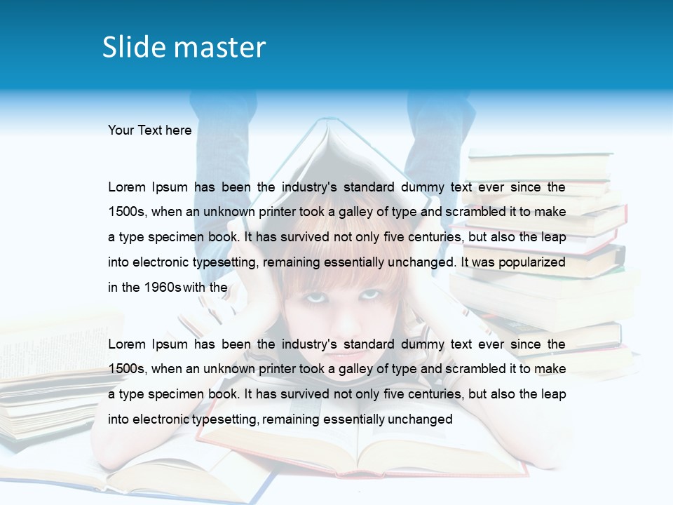 Red Haired Key Red PowerPoint Template