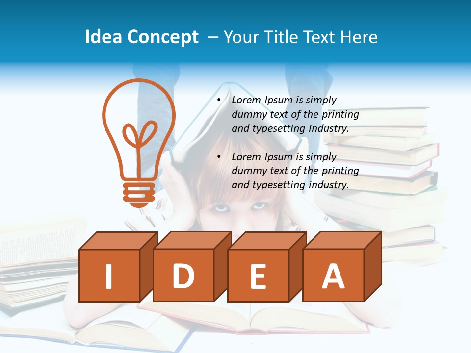 Red Haired Key Red PowerPoint Template