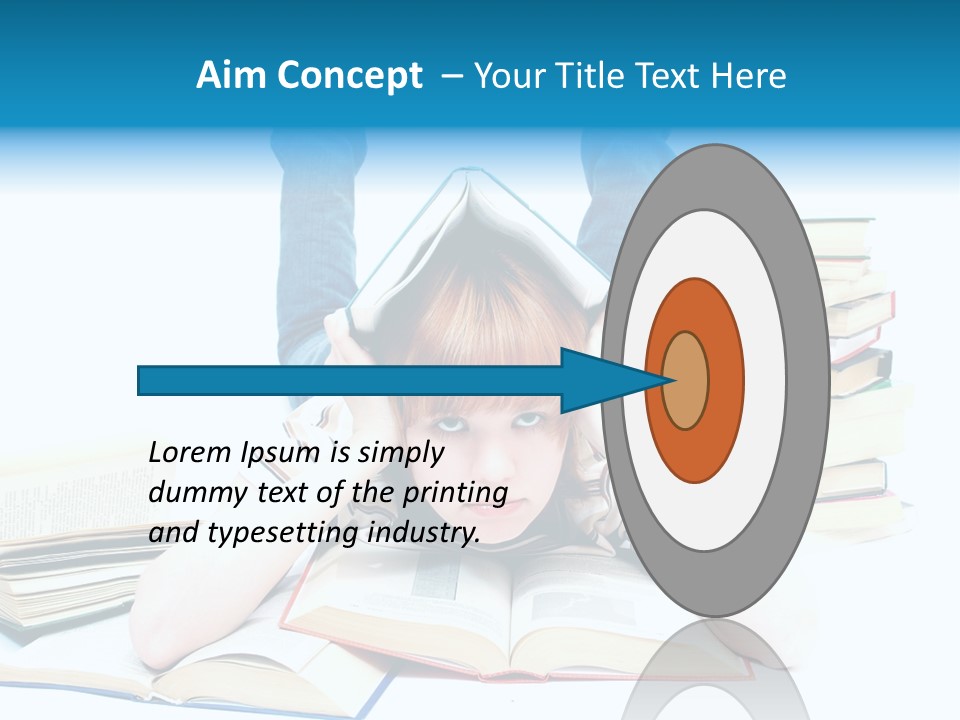 Red Haired Key Red PowerPoint Template