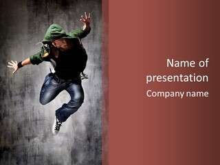 Breakdance Music Pose PowerPoint Template