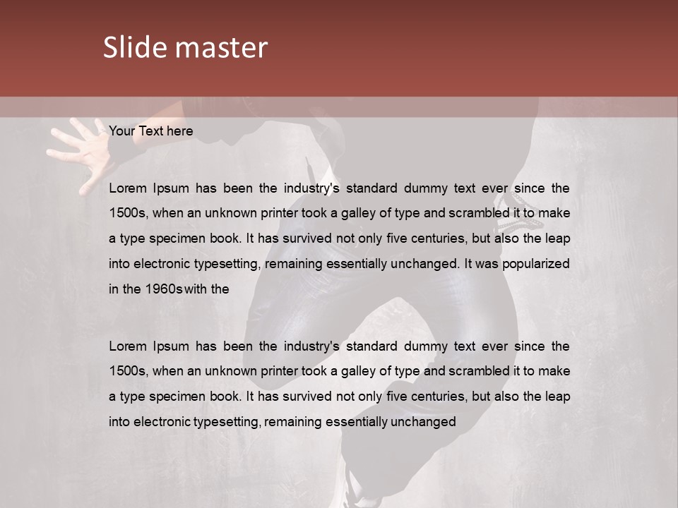 Breakdance Music Pose PowerPoint Template