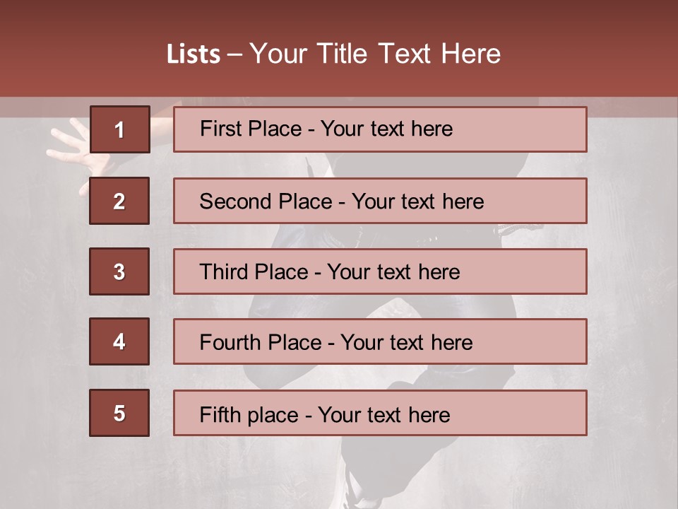 Breakdance Music Pose PowerPoint Template