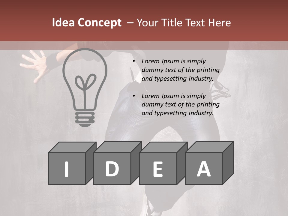 Breakdance Music Pose PowerPoint Template
