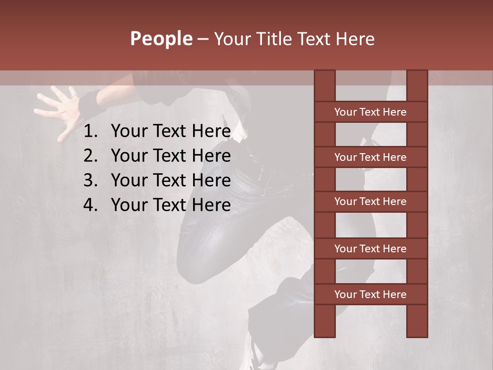 Breakdance Music Pose PowerPoint Template