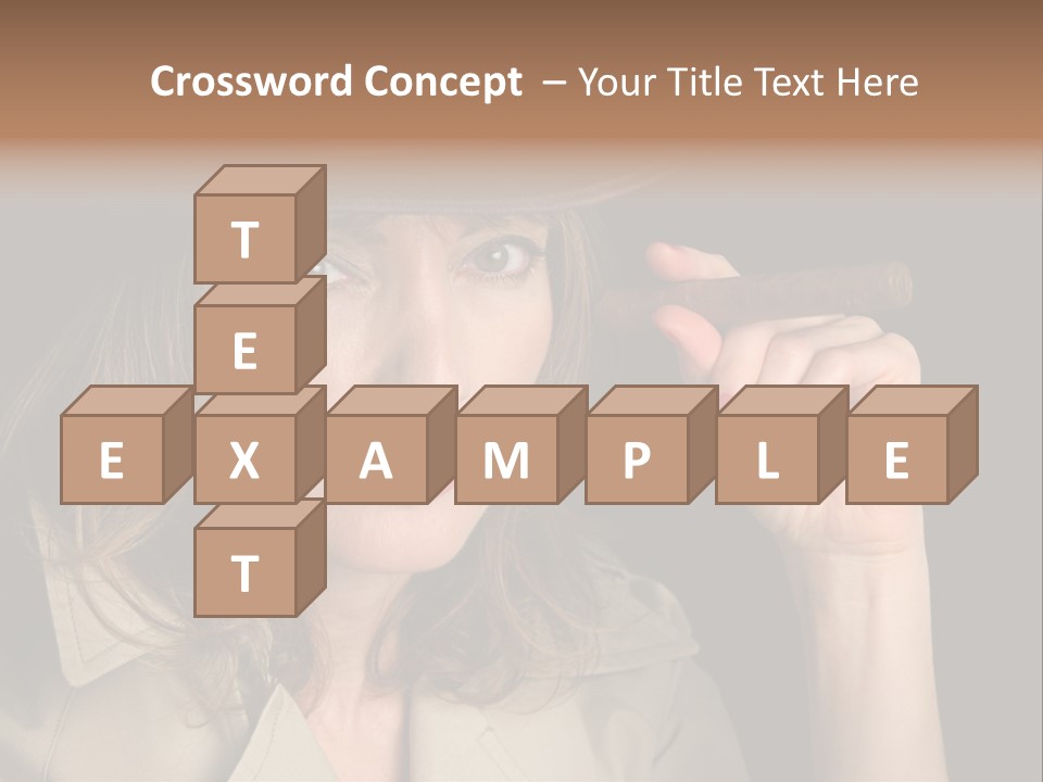 Agent Playing Fantasize PowerPoint Template