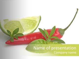 Herb Chili Pepper Isolated PowerPoint Template