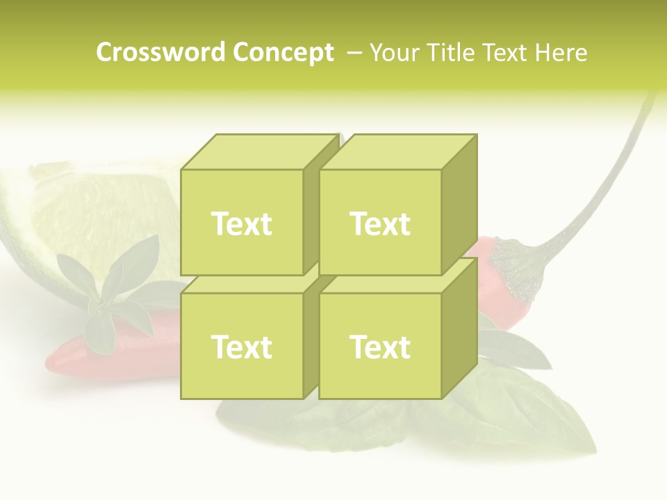 Herb Chili Pepper Isolated PowerPoint Template