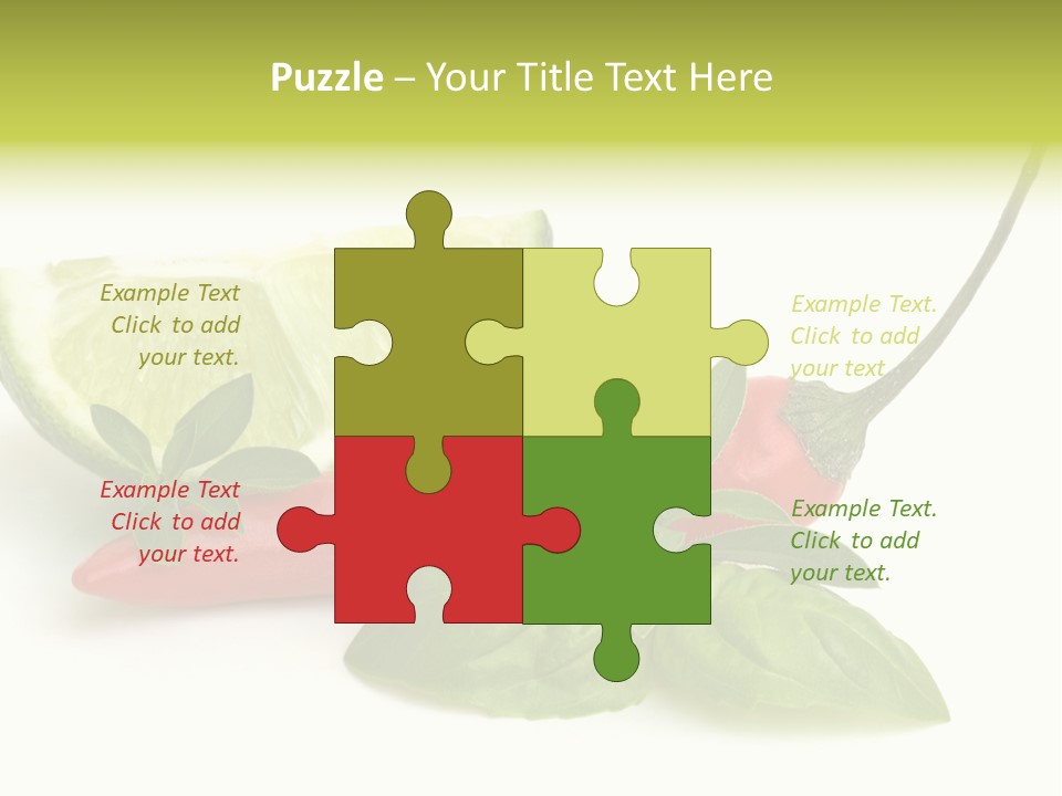 Herb Chili Pepper Isolated PowerPoint Template